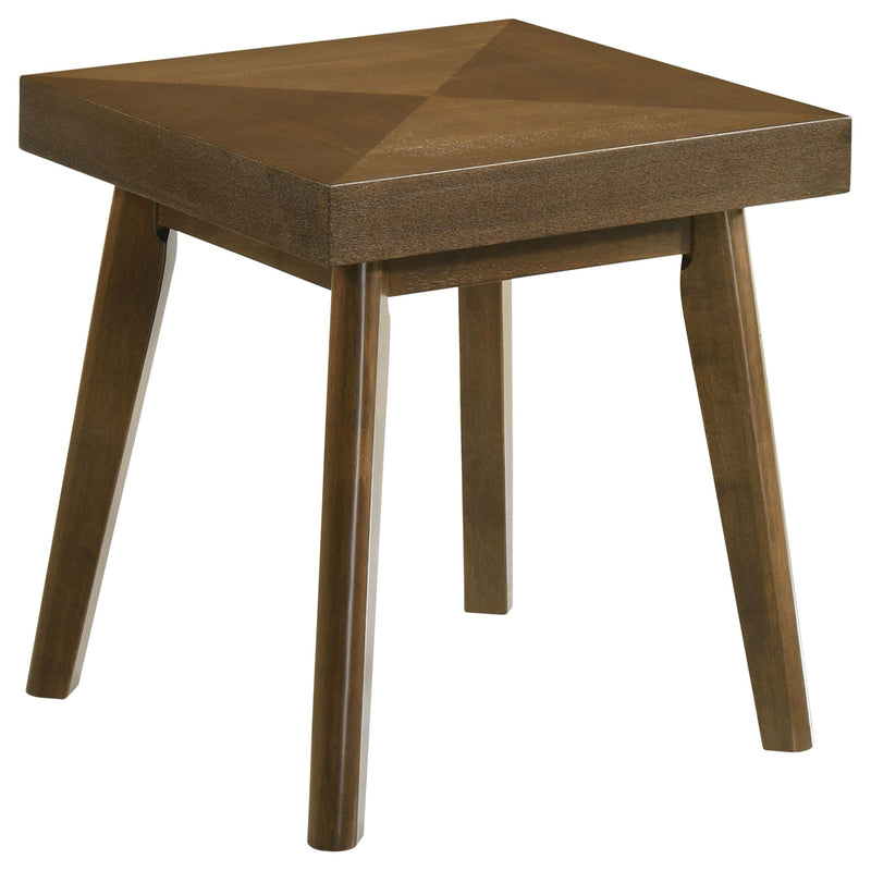 Mesa auxiliar de madera cuadrada Westerly en color nogal marrón