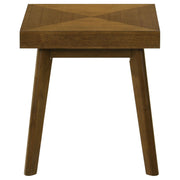 Mesa auxiliar de madera cuadrada Westerly en color nogal marrón