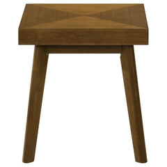Mesa auxiliar de madera cuadrada Westerly en color nogal marrón