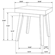 Mesa auxiliar de madera cuadrada Westerly en color nogal marrón