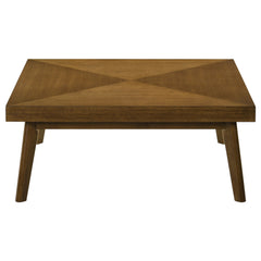 Westerly Square Wood Coffee Table Walnut Brown