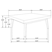 Westerly Square Wood Coffee Table Walnut Brown