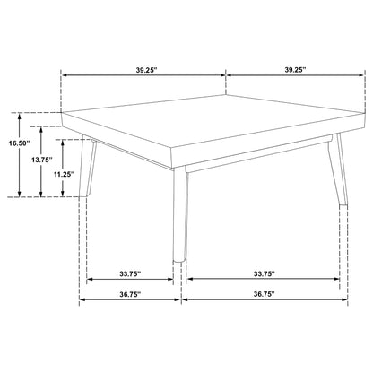 Mesa de centro cuadrada de madera Westerly color nogal marrón