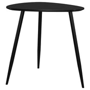 Mesa auxiliar triangular Odessa de madera maciza negra