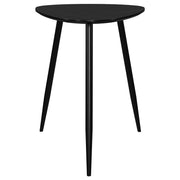 Mesa auxiliar triangular Odessa de madera maciza negra
