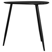 Mesa auxiliar triangular Odessa de madera maciza negra