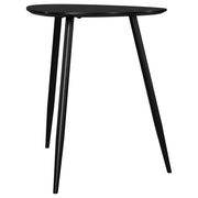 Mesa auxiliar triangular Odessa de madera maciza negra