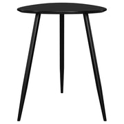Mesa auxiliar triangular Odessa de madera maciza negra