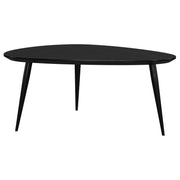 Juego de mesa de centro y auxiliar triangular Odessa en color negro