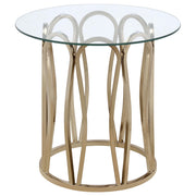 Monett Coffee and End Table Set Chocolate Chrome