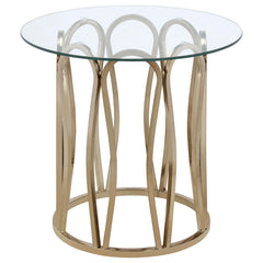 Monett Coffee and End Table Set Chocolate Chrome