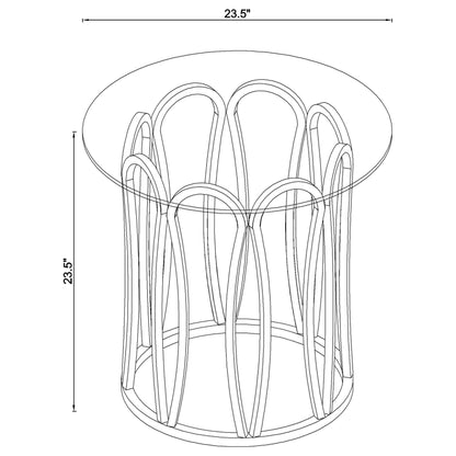 Merced 2-piece Rectangular Coffee and End Table Set Nickel