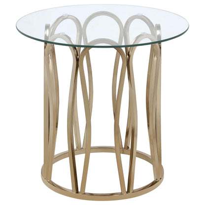 Merced 2-piece Rectangular Coffee and End Table Set Nickel