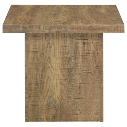 Devar Square Engineered Wood End Table Mango Brown