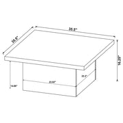 Devar Square Engineered Wood Coffee Table Mango Brown