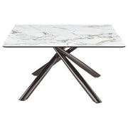 Juego de mesa de centro y auxiliar cuadrada Carvell Mirage White