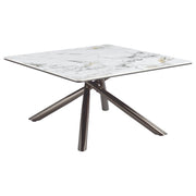 Juego de mesa de centro y auxiliar cuadrada Carvell Mirage White
