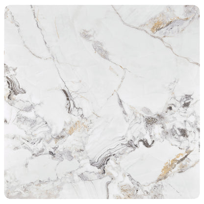 Carvell Square Coffee and End Table Set Mirage White