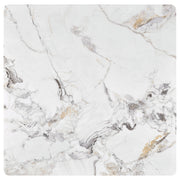 Mesa de centro Carvell cuadrada con superficie de piedra sinterizada Mirage White
