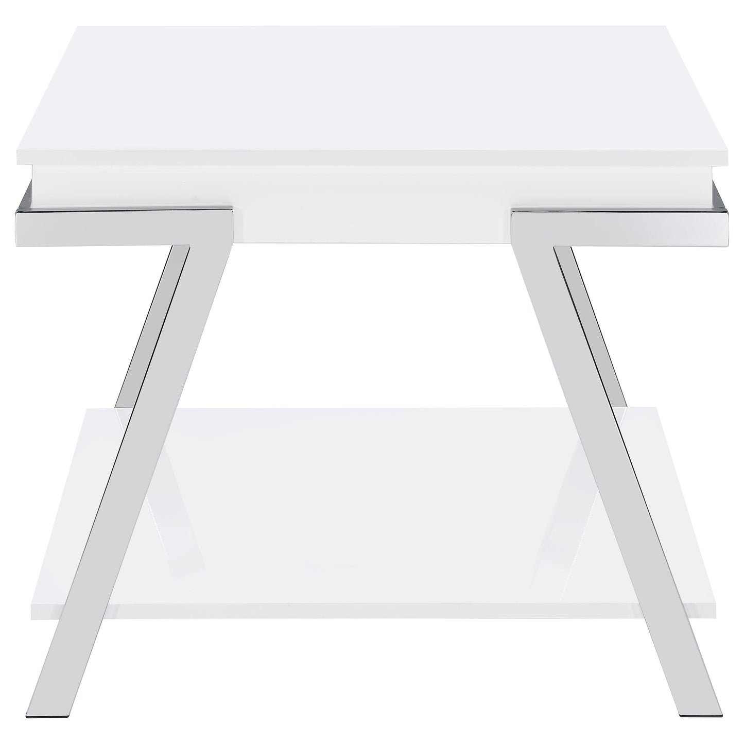 Marcia Coffee and End Table Set White High Gloss