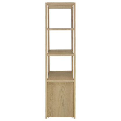 Laurelton 3-shelf Media Tower Tall Pier Cabinet Light Oak