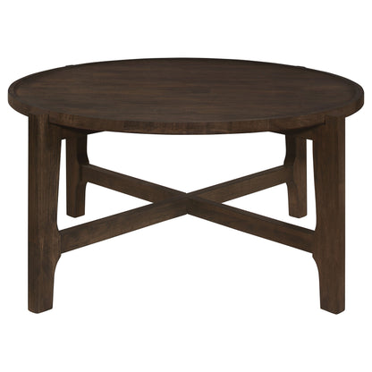 Cota Solid Wood Coffee and End Table Set Dark Brown