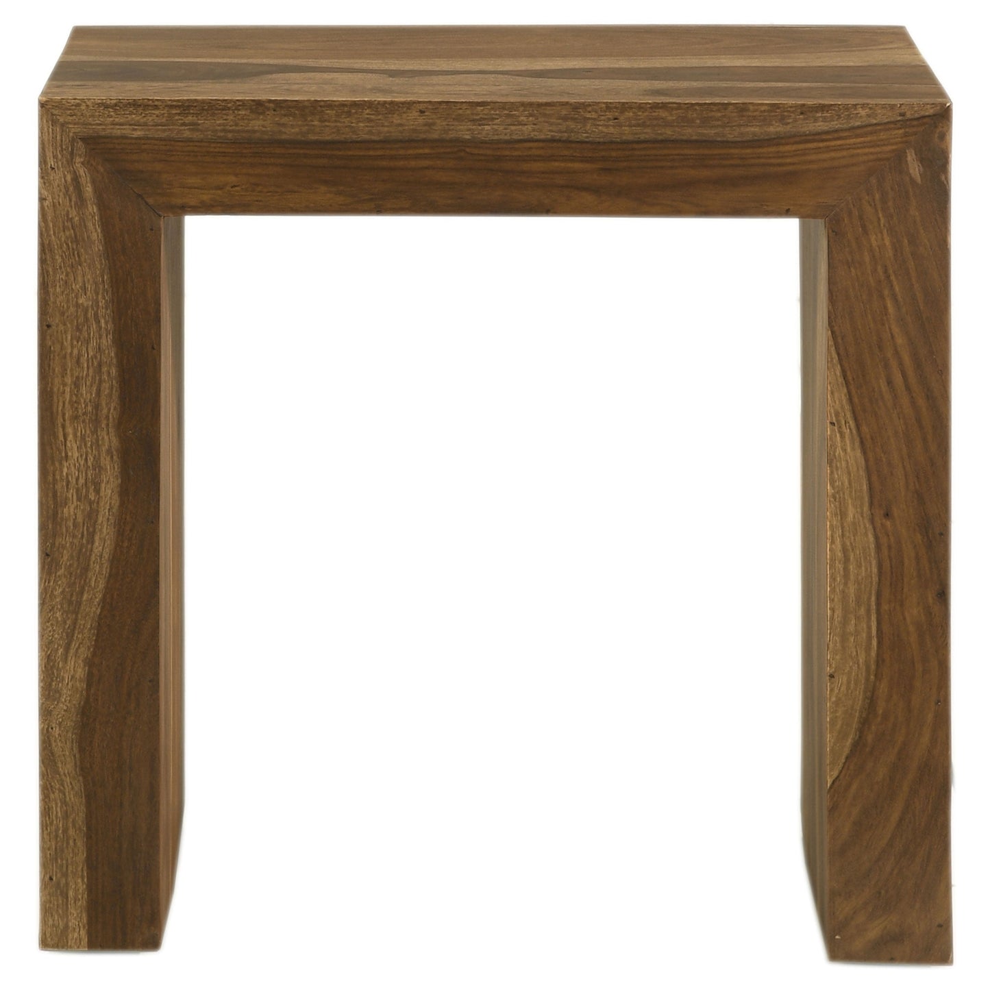 Mesa auxiliar rectangular de madera maciza Odilia Auburn