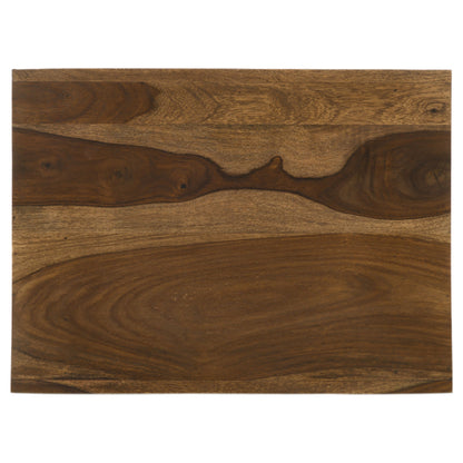 Mesa auxiliar rectangular de madera maciza Odilia Auburn