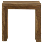 Mesa de centro cuadrada de madera maciza Odilia color castaño rojizo