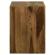 Mesa de centro cuadrada de madera maciza Odilia color castaño rojizo