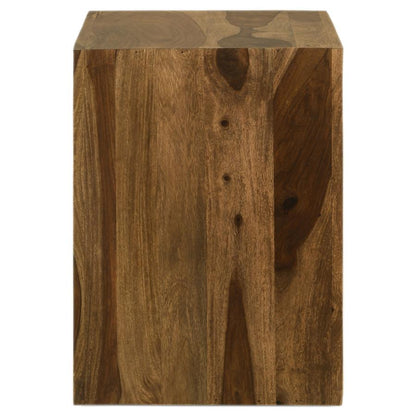 Mesa de centro cuadrada de madera maciza Odilia color castaño rojizo