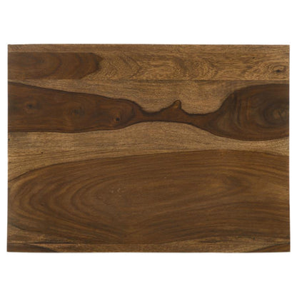 Mesa de centro cuadrada de madera maciza Odilia color castaño rojizo