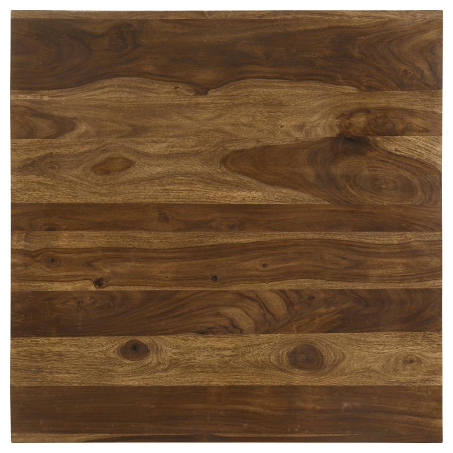 Mesa de centro cuadrada de madera maciza Odilia color castaño rojizo