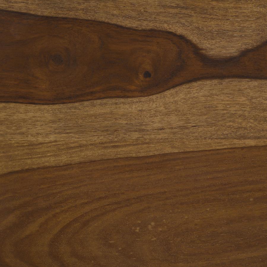 Mesa de centro cuadrada de madera maciza Odilia color castaño rojizo
