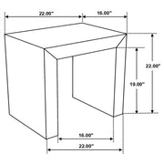 Mesa de centro cuadrada de madera maciza Odilia color castaño rojizo
