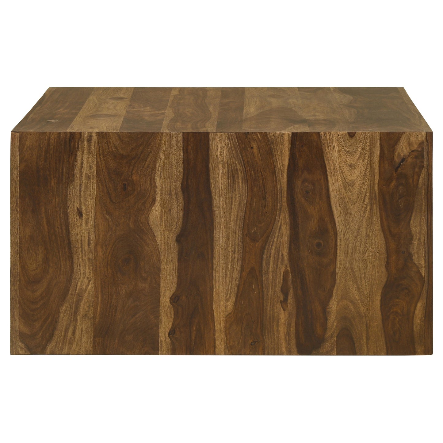 Mesa de centro cuadrada de madera maciza Odilia color castaño rojizo