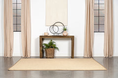 Consola de entrada rectangular de madera maciza Odilia color castaño rojizo