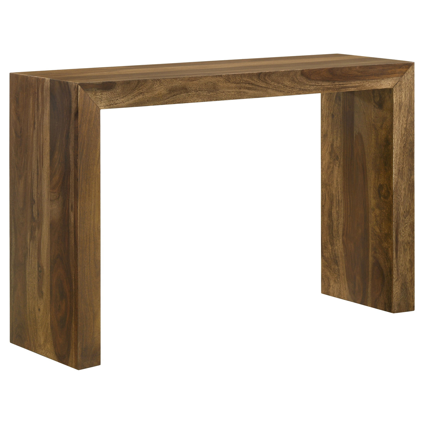 Consola de entrada rectangular de madera maciza Odilia color castaño rojizo