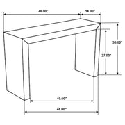 Consola de entrada rectangular de madera maciza Odilia color castaño rojizo
