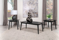 Juego de mesa de centro rectangular Radley en color negro