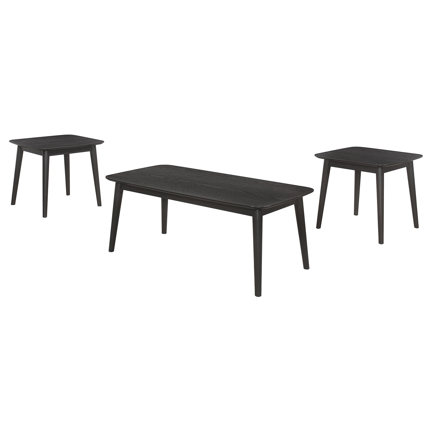 Juego de mesa de centro rectangular Radley en color negro
