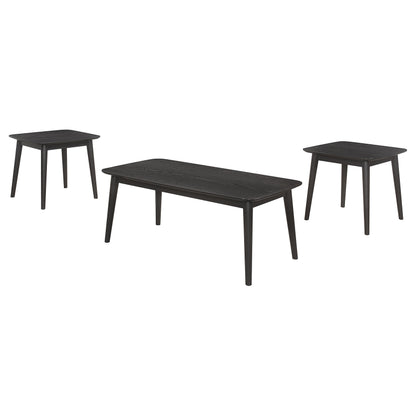 Juego de mesa de centro rectangular Radley en color negro