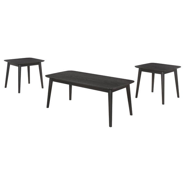 Juego de mesa de centro rectangular Radley en color negro