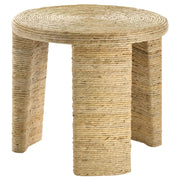 Juego de mesa de centro y auxiliar de ratán Artina, color natural