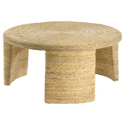 Juego de mesa de centro y auxiliar de ratán Artina, color natural