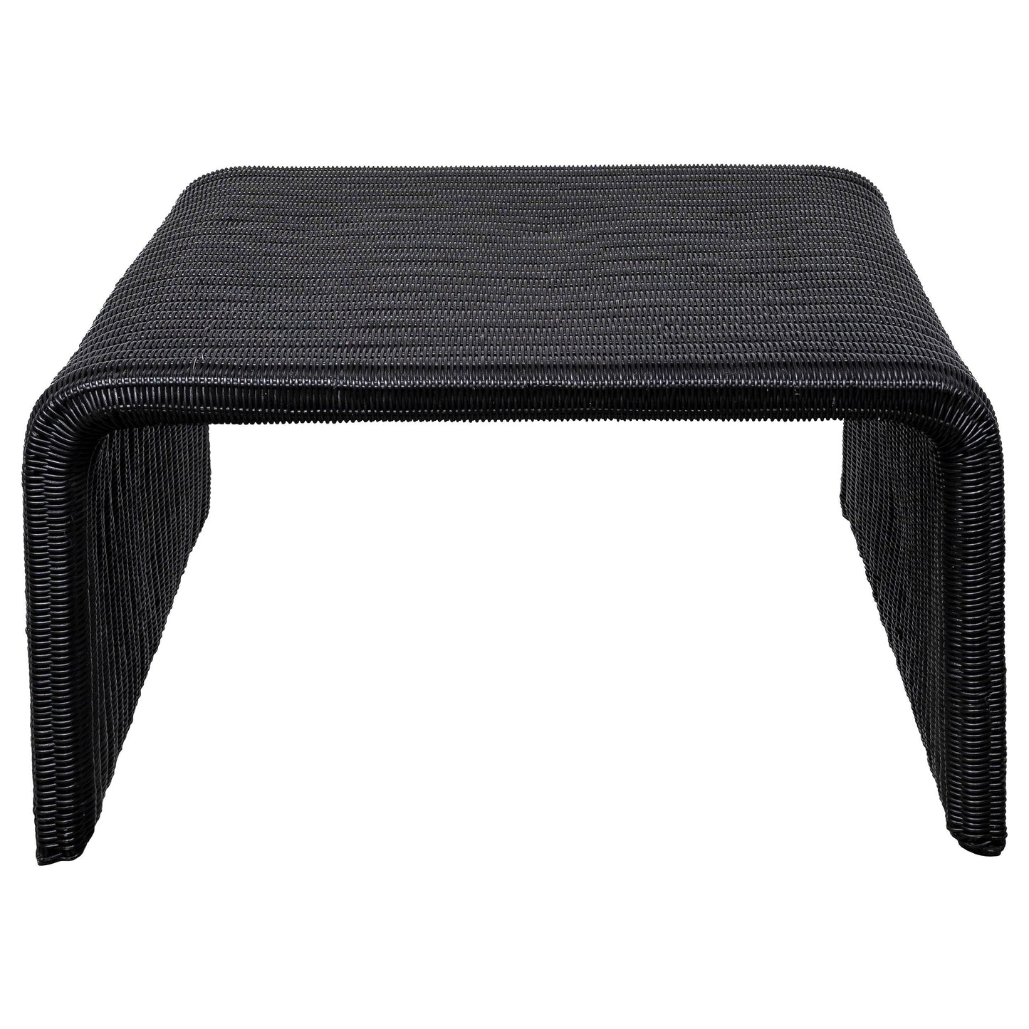 Cahya Rattan Coffee and End Table Set Black