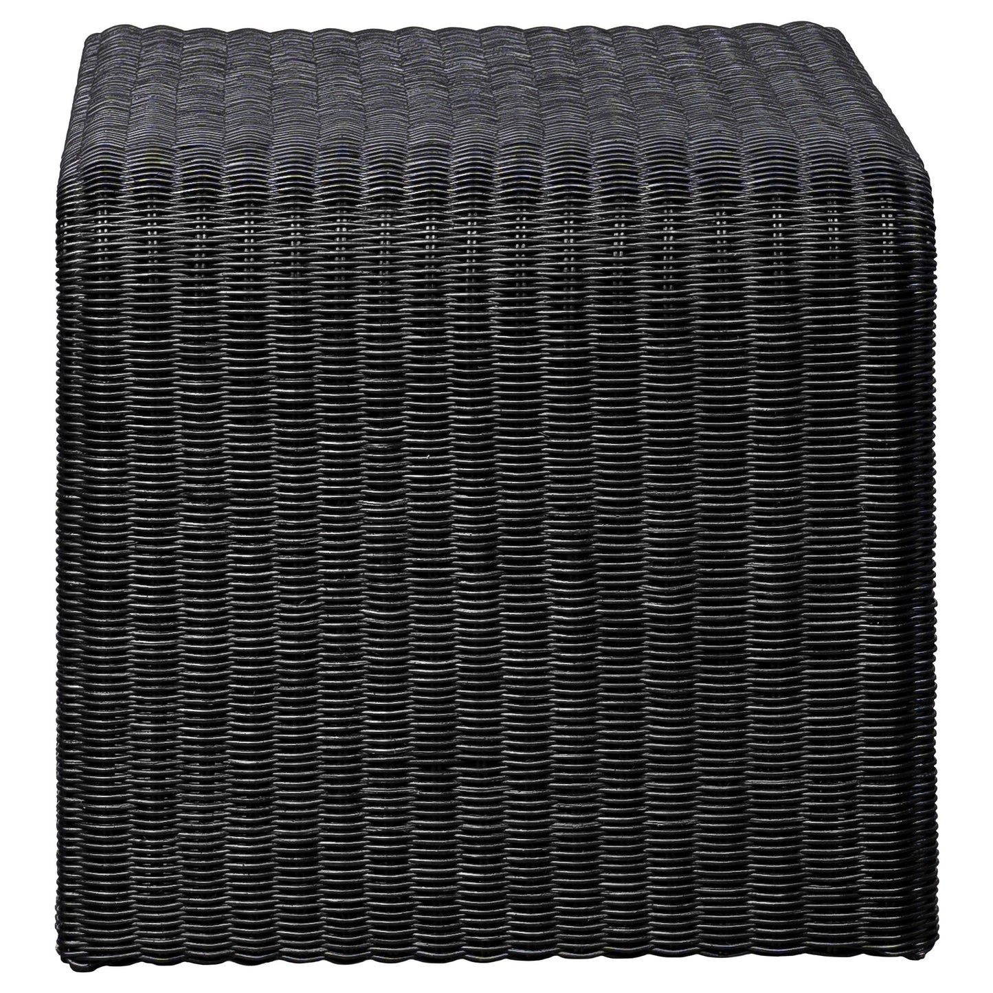Cahya Rattan Coffee and End Table Set Black