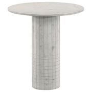 Juego de mesa de centro y auxiliar de mármol Astoria blanco
