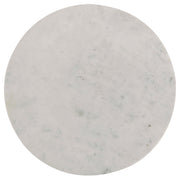 Juego de mesa de centro y auxiliar de mármol Astoria blanco