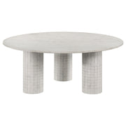 Juego de mesa de centro y auxiliar de mármol Astoria blanco